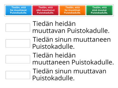 ETTÄ-lauseenvastikkeet (eri tekijät)