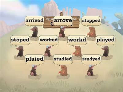 Hit the correct forms of the verbs in the simple past