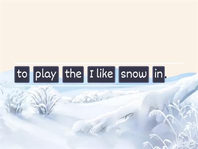 Simple Sentences (Snowman)