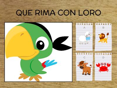 Rima ANIMALES 