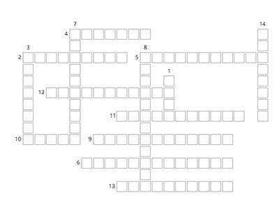 Crossword: Los Saludos y las despedidas