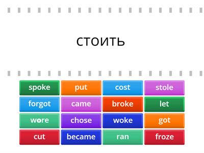 Неправильные глаголы по группам (рус - 2 форма) 1