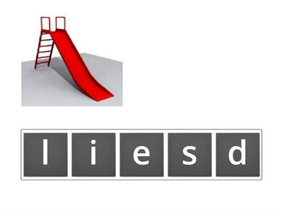 Unscramble the letters-ide -ile -ine