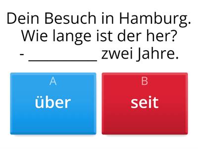 Temporale Präpositionen „über + Akk", „seit + Dat", „von(m)...bis zum + Dativ" - Momente A2 - LK5