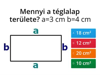 Terület téglalap, négyzet  4.o.