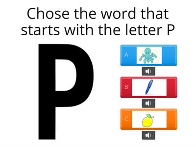  Beginning sound Letter P