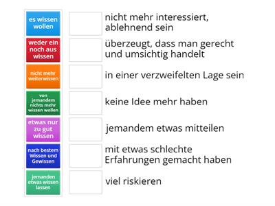 Was bedeuten die Redensarten?