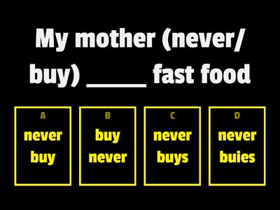 Adverbs of frequency