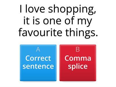 Comma splicing
