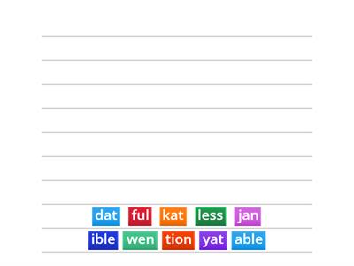 Other Suffixes Alien Words