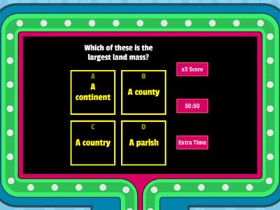 Continents, Countries and Counties Quiz
