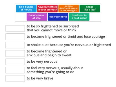 Idioms connected to nerves