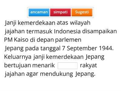 Fase F : Peristiwa Proklamasi Kemerdekaan Indonesia