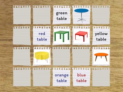 Edmark vocabulary "Funny Table" matching activity
