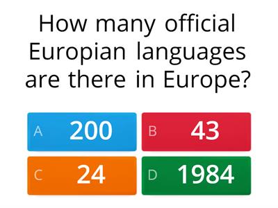 English - The European day of languages