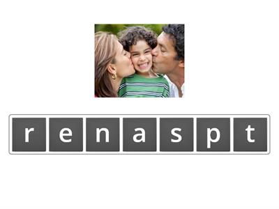 Family Members - Unscramble Words