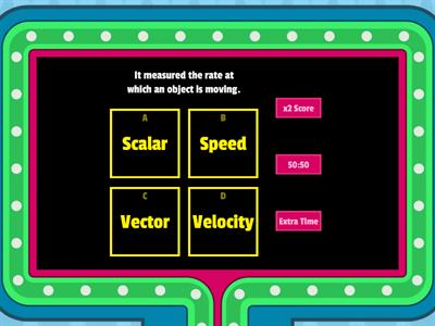 Speed and Velocity Review