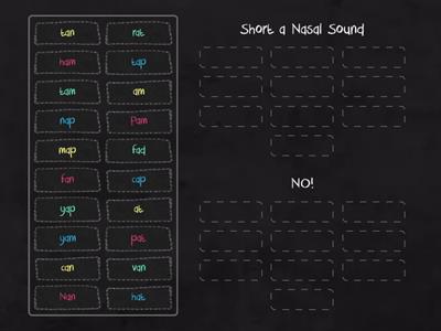 Short a Nasal Sound Pattern Game