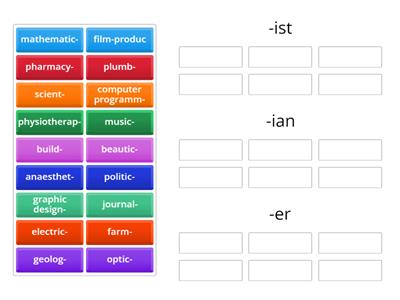 B2.3 Jobs suffixes