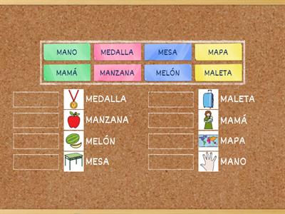 D&C Asociar palabra con imagen-palabra M