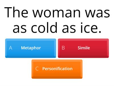 Language techniques game: Simile, metaphor or personification?
