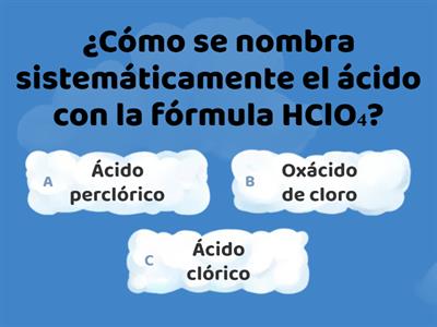 Nomenclatura de Acidos {stock, sistematica y tradicional}