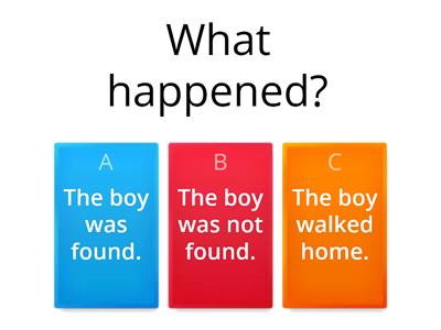 Good news - The lost boy comprehension
