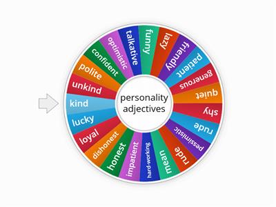 personality adjectives (solution pre-interm)