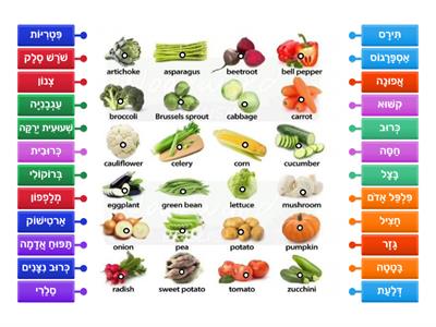 Hebrew Vegetables Match