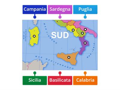 Le regioni del sud Italia