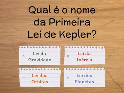As Leis de Kepler: Questionário