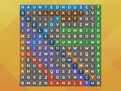 Halloween - hledání slov