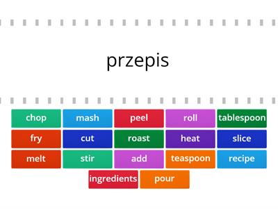 Preparing food - verbs