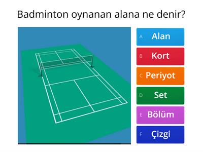 Badminton ile ilgili sorular( Beden eğitimi ve Spor öğretmeni Ersin Tiryaki)