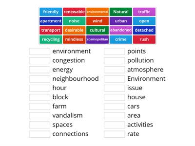 Local Environment Vocabulary