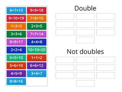 sorting doubles and not doubles