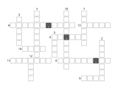 UNIT 2 - (page 26) SPECIAL DAYS (crossword)