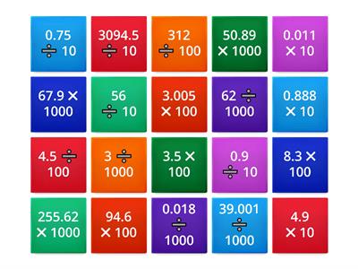 Multiply and Divide by 10, 100 & 1000
