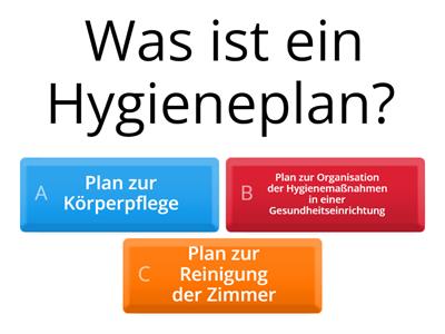 Lerncheck - Hygienisch arbeiten (Pflege)