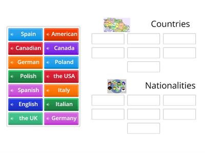 Nationalities and Contries