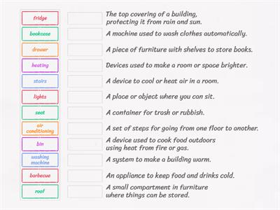 Furniture and household appliances. Prepare 7 Unit 8