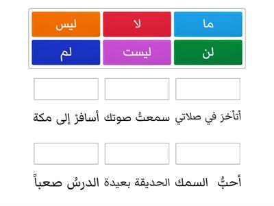 حروف النفي