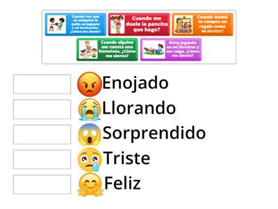 Los niños y niñas relacionan sus emociones con los respectivos emojis.