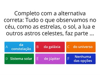 ATIVIDADE AVALIATIVA DE CIÊNCIAS DO QUINTO ANO