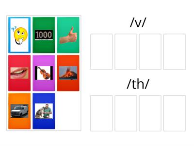 Copy  /th/  and  /v/ sort