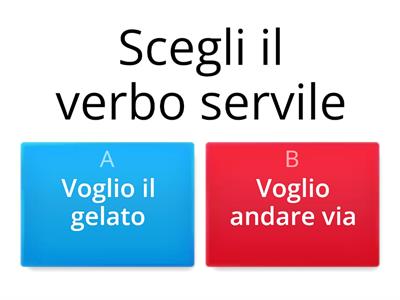 Verbi servili: dovere, potere, volere