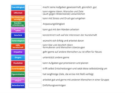 WS Stärken / Soft Skills - Match up