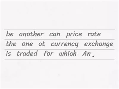 Unjumble Exchange Rates