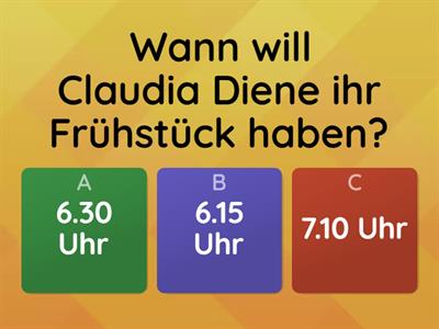 Hörverstehen Start Deutsch A2 - Quiz