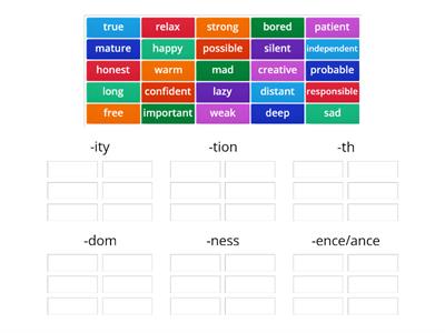 Word Formation. Noun Suffixes